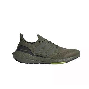 NEW ADIDAS Ultraboost 21 "Focus Olive/Focus Olive/Acid Yellow" Running Sz:6 mens